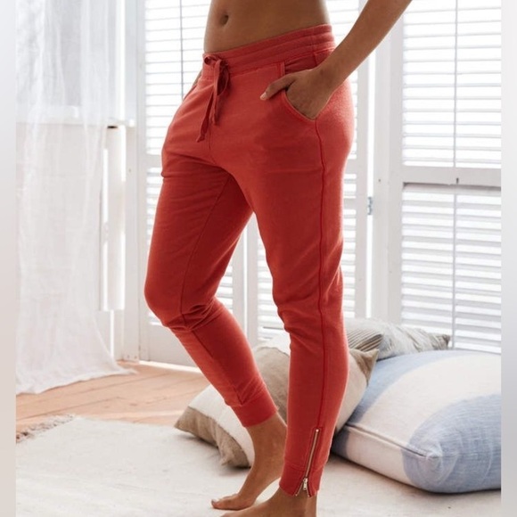aerie Pants - NWOT Aerie Light Pink Zipper Detail Joggers